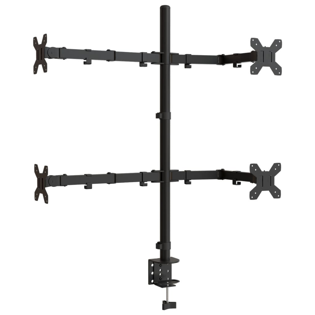 Vidaxl Monitor bracket Vesa 75 100 mm Black Steel