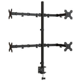 Vidaxl Monitor bracket Vesa 75 100 mm Black Steel