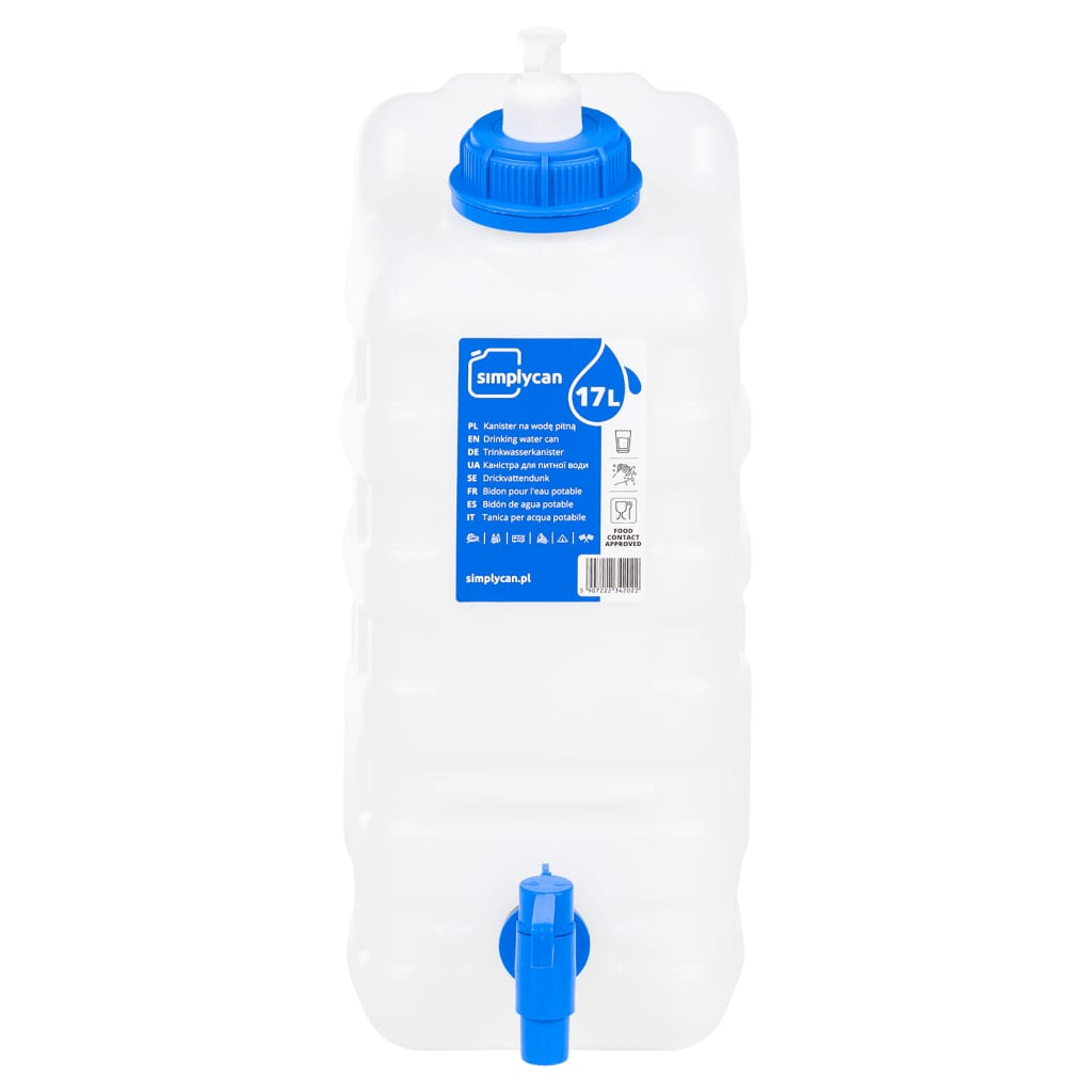 Vidaxl Water tank with crane and soap dispenser 15 l plastic