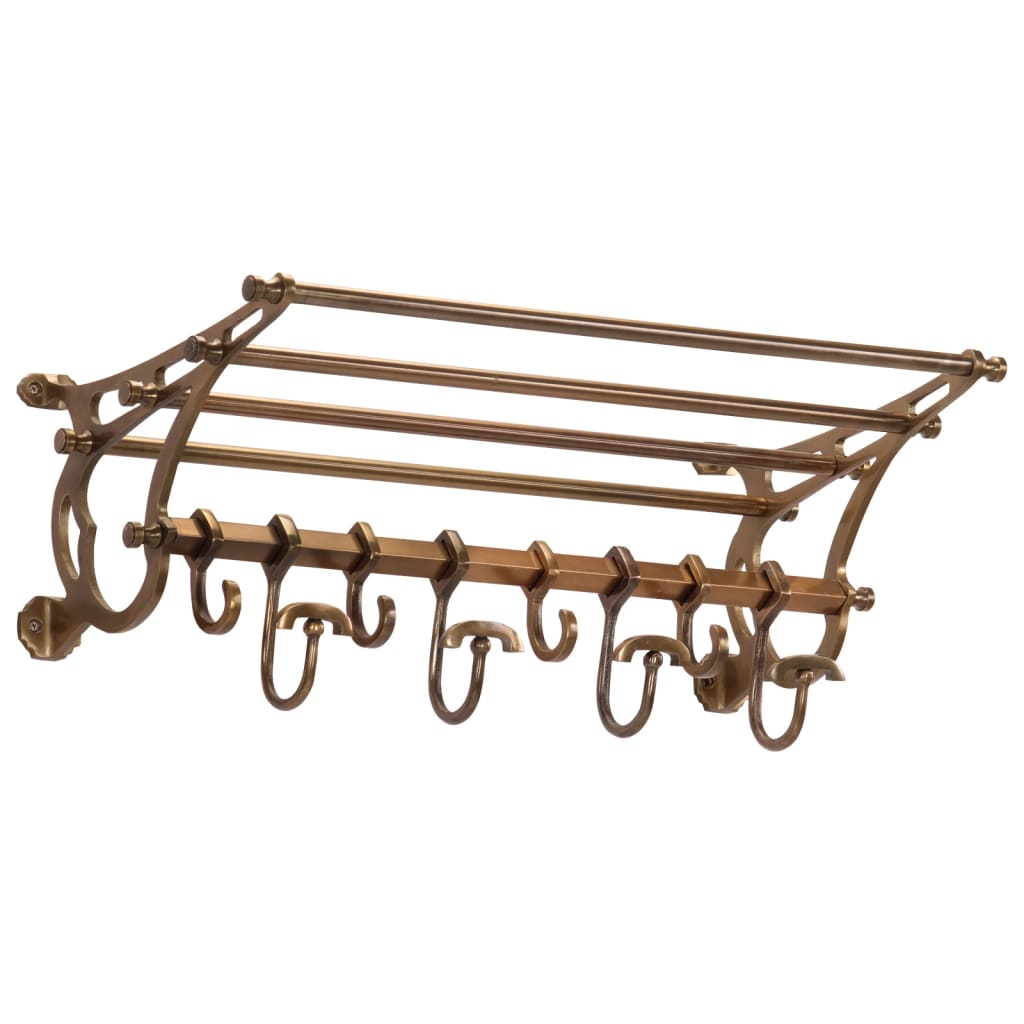 VidaXL Luggage rack with clothes hangers wall mounting aluminum