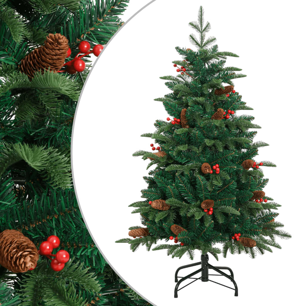 Vidaxl KunstkerStboom s borovicovými kužely a bobulemi 120 cm
