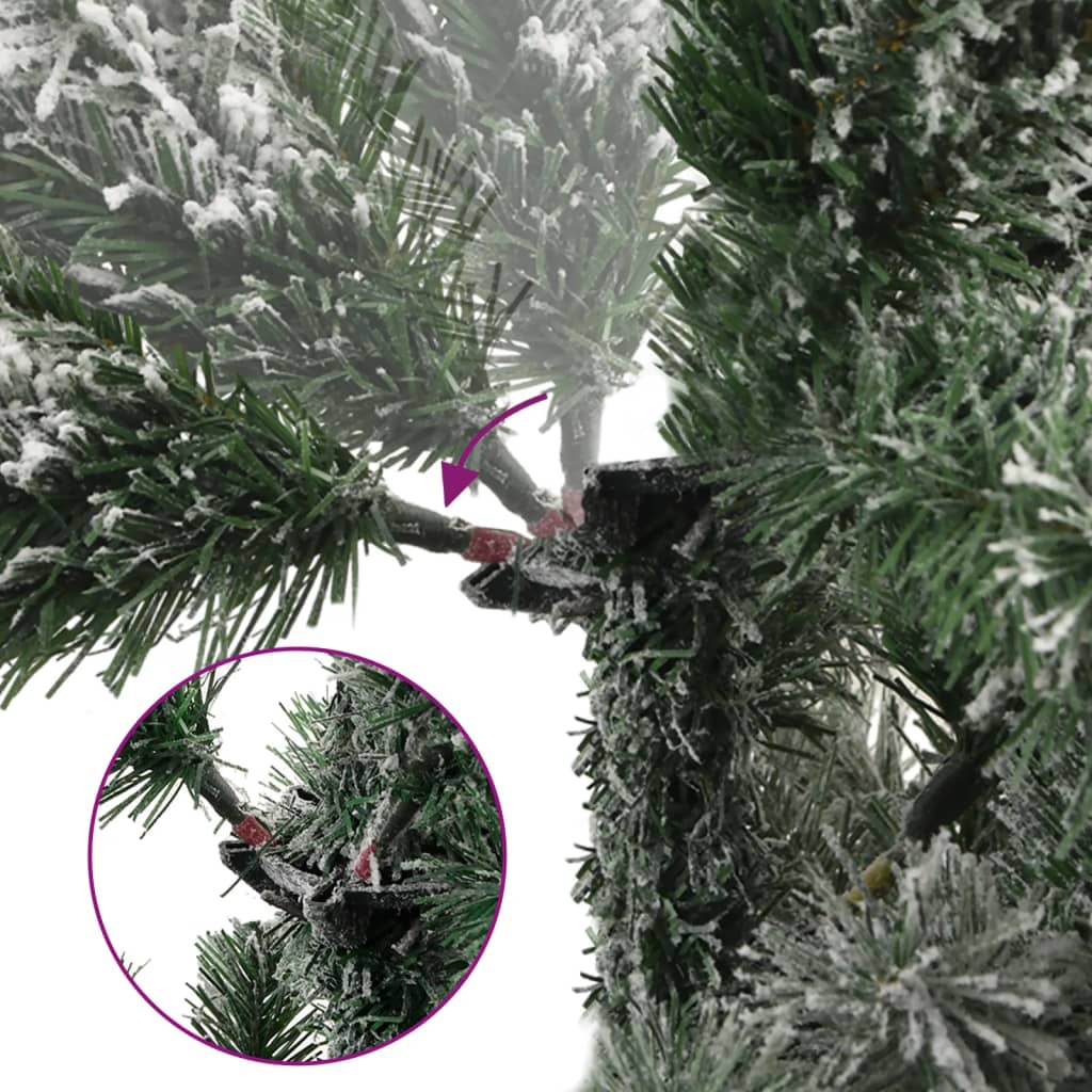 Vidaxl Kunstkerstboom with hinges and snow 180 cm