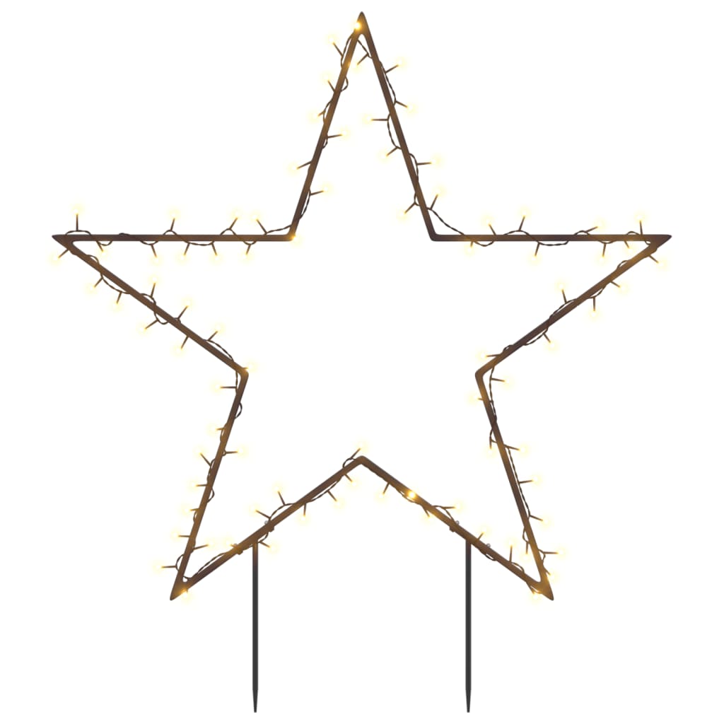 Vidaxl Christmas lights star with ground pins 80 LEDs 60 cm