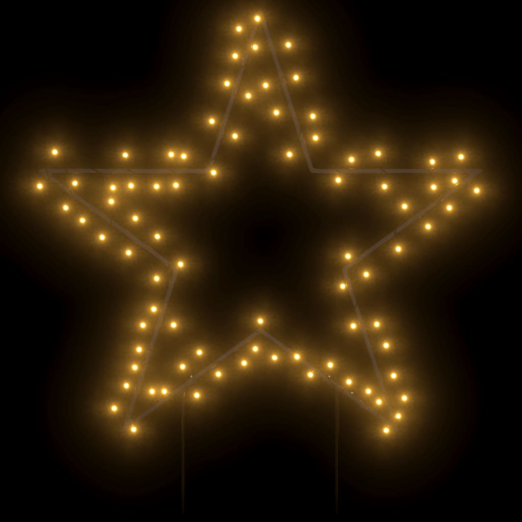 Vidaxl Christmas lights star with ground pins 80 LEDs 60 cm