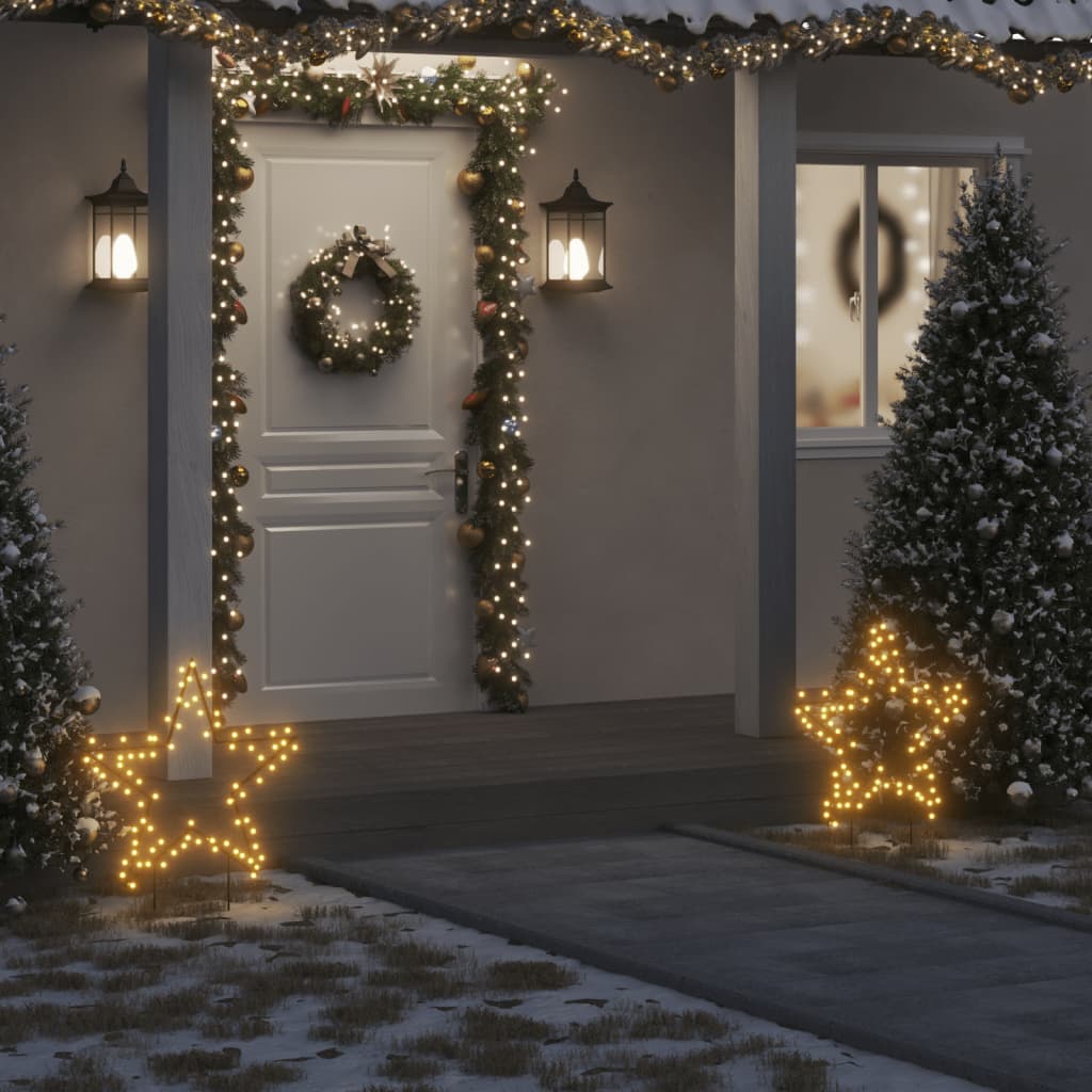 Vidaxl Christmas lights star with ground pins 80 LEDs 60 cm