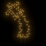 Meteor d'éclairage de Noël Vidaxl avec broches au sol 80 LEDS 62 cm