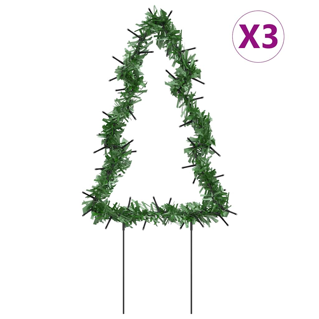 Vidaxl Christmas Lighting Christmas Tree 3 Sts avec broches au sol 50 LEDS 30 cm