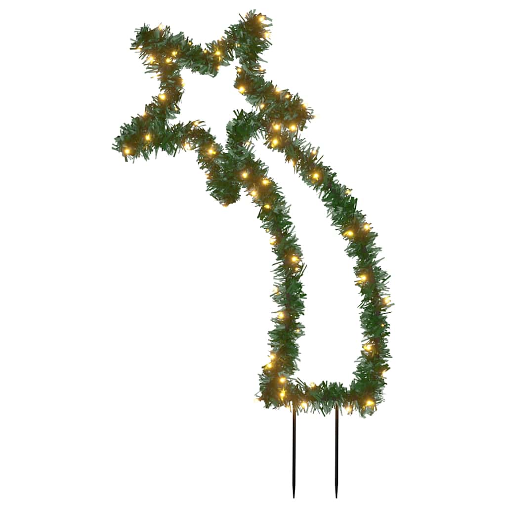 Vidaxl Christmas lighting meteor with ground pins 80 LEDs 62 cm