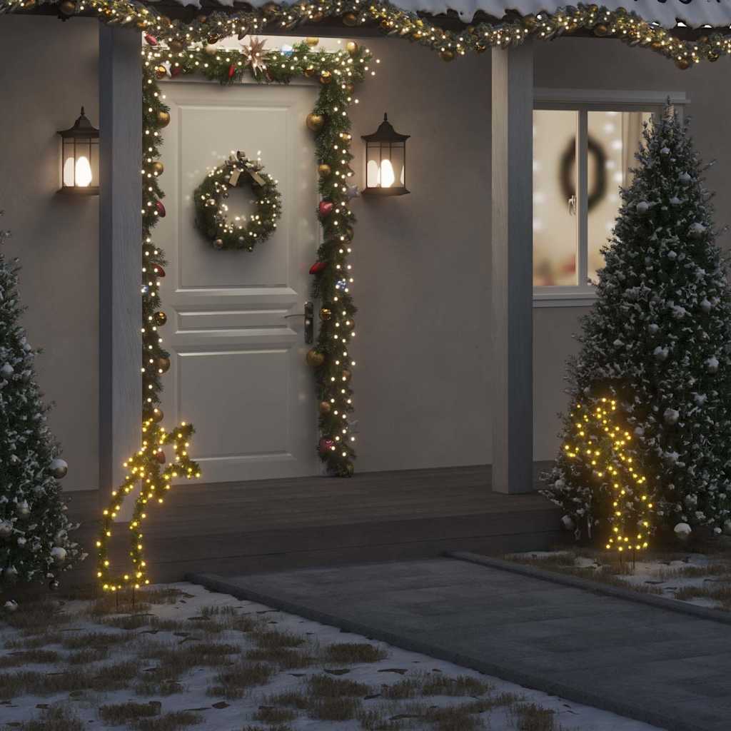 Vidaxl Christmas lighting meteor with ground pins 80 LEDs 62 cm
