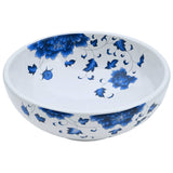 VidaXL STRACTION WASKER Round φ41X14 CM Ceramic White and Blue