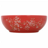 VidaXL STRACTION WASHER Round φ41X14 CM Ceramic White and Red