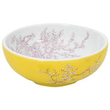 VidaXL STRACTION WASKER Round φ41X14 CM Ceramic White and Yellow