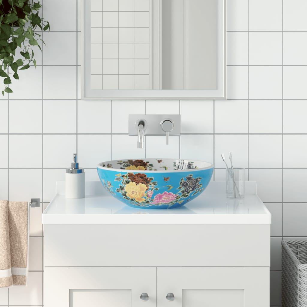 La couche Vidaxl étaitker rond φ41x14 cm en céramique multi-colorant