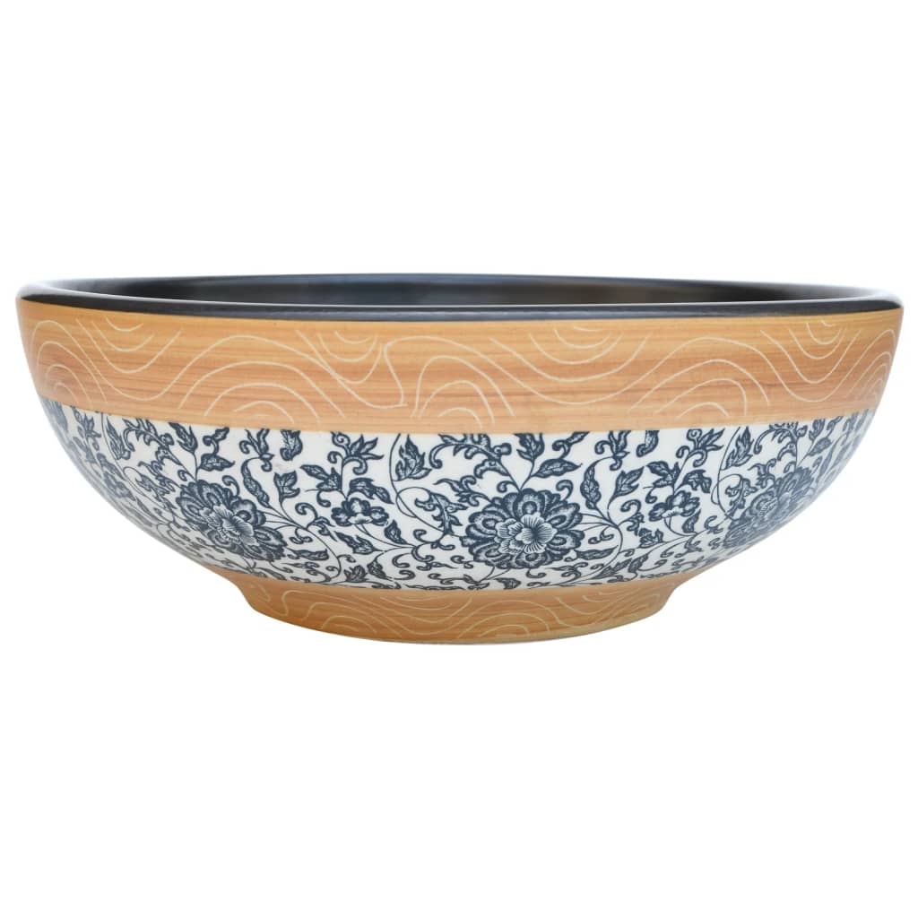 La couche Vidaxl étaitker rond φ41x14 cm en céramique multi-colorant
