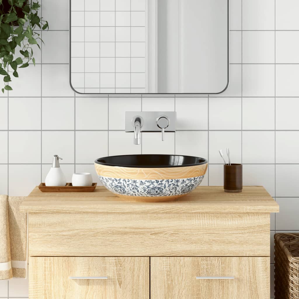 La couche Vidaxl étaitker rond φ41x14 cm en céramique multi-colorant