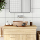 VidaXL STRACTION WASHER Round φ41X14 CM Ceramic Brown and Blue
