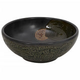 VidaXL STRACTION WASKER Round φ41X14 CM Ceramic Black