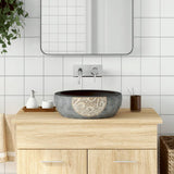 Vidaxl Straction Waster Round φ41x14 cm keramisk sort og brun