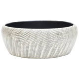 VidaXL STRACTION WASKER Round φ41X14 CM Ceramic Black and Gray