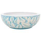 VidaXL STRACTION WASKER Round φ41X14 CM Ceramic White and Blue