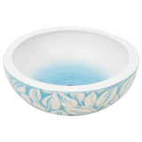 VidaXL STRACTION WASKER Round φ41X14 CM Ceramic White and Blue