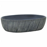 Vidaxl Straktion Wasker Ovaal 47x33x13 cm keramisk svart och grå