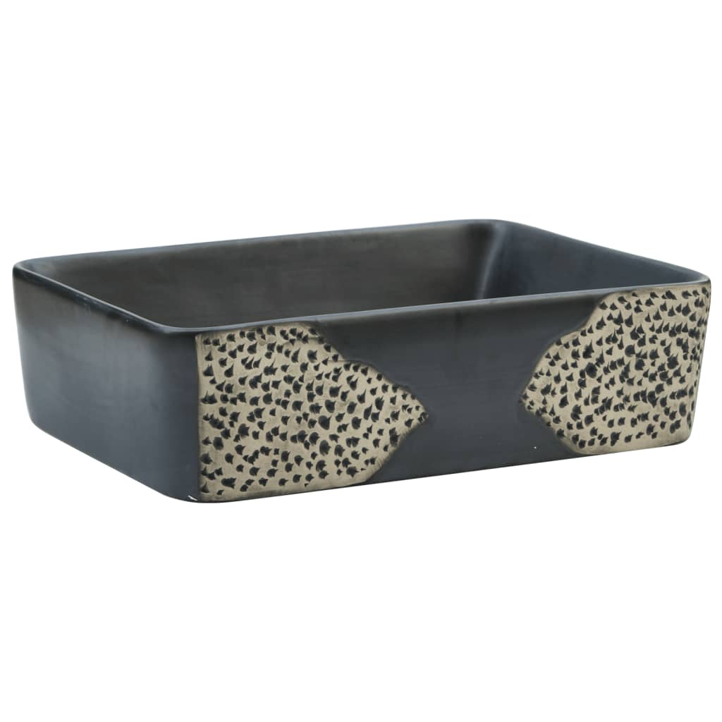 VidaXL STRACK WASKER REGANT 46X35.5X13 CM Ceramic Black