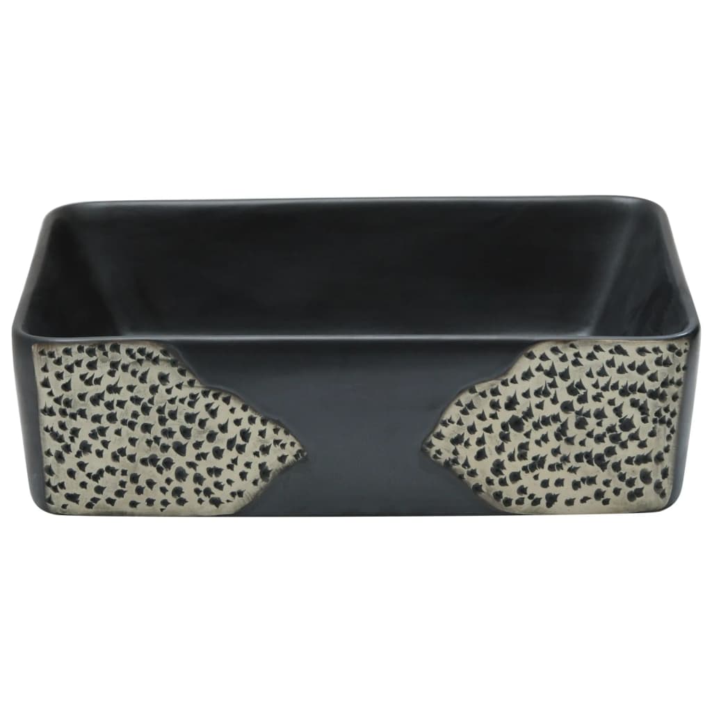 VidaXL STRACK WASKER REGANT 46X35.5X13 CM Ceramic Black