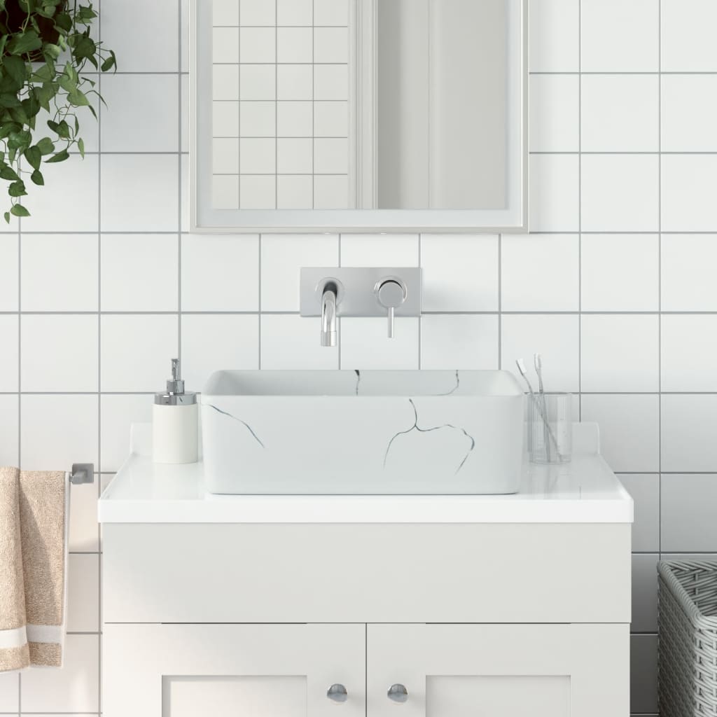 VidaXL STRACK WASH BOK REGANT 46X35.5X13 CM Ceramic White