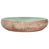 VidaXL STRACTION WASKER OVAAL 59X40X15 CM Ceramic Green and Brown