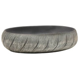 VidaXL STRACTION WASKER OVAAL 59X40X15 CM Ceramic Black and Gray