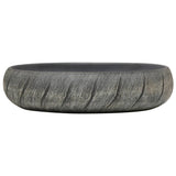 VidaXL STRACTION WASKER OVAAL 59X40X15 CM Ceramic Black and Gray