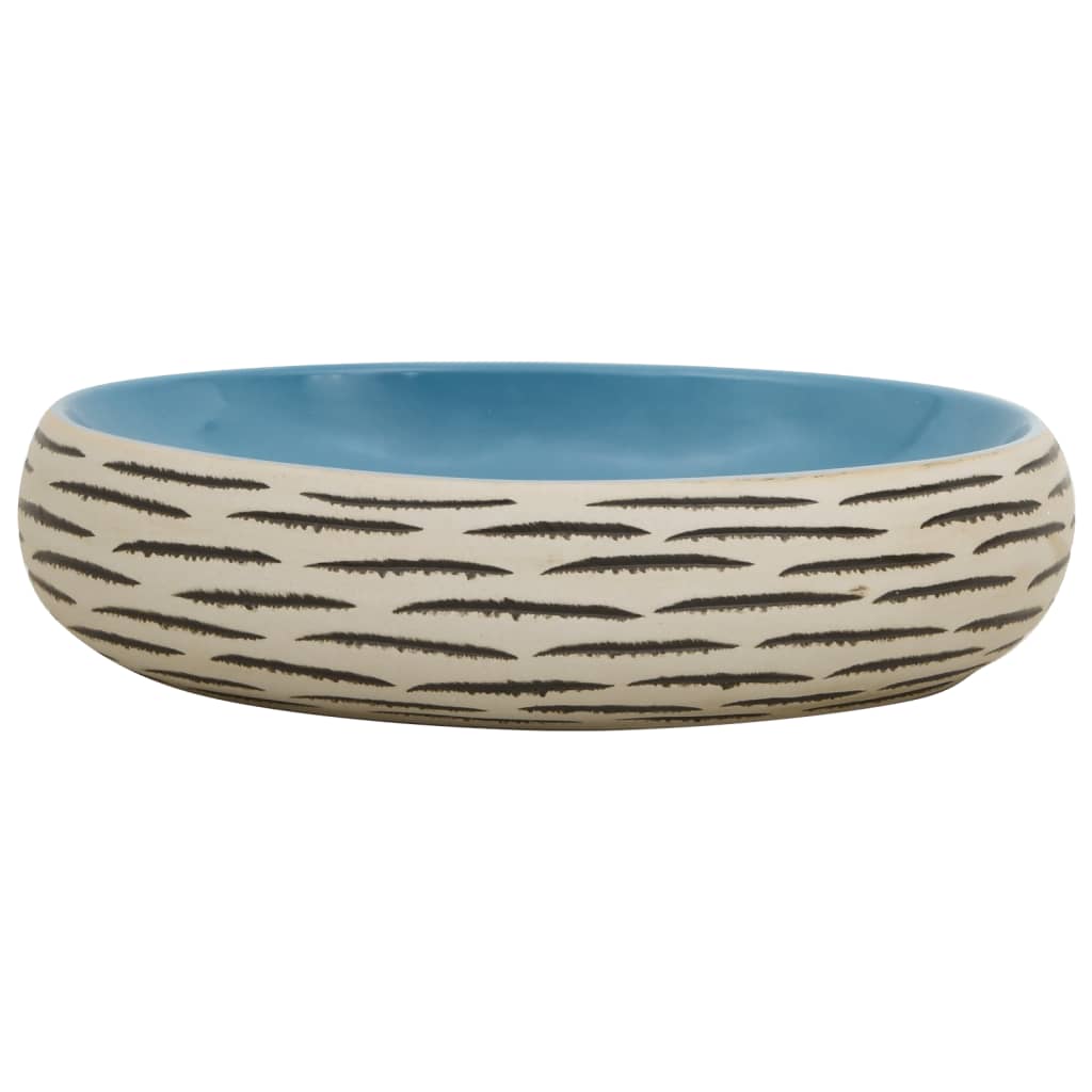 VidaXL STRACTION WASKER OVAAL 59x40x15 cm Ceramic multi -colored