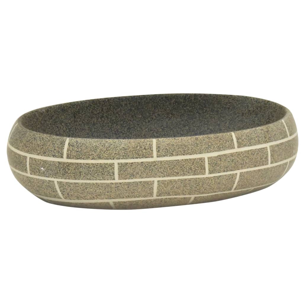 VidaXL STRACTION WASKER OVAAL 59x40x15 cm Ceramic multi -colored