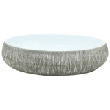 Vidaxl Strucure Wasker Ovaal 59x40x15 cm ceramiczny szary i niebieski