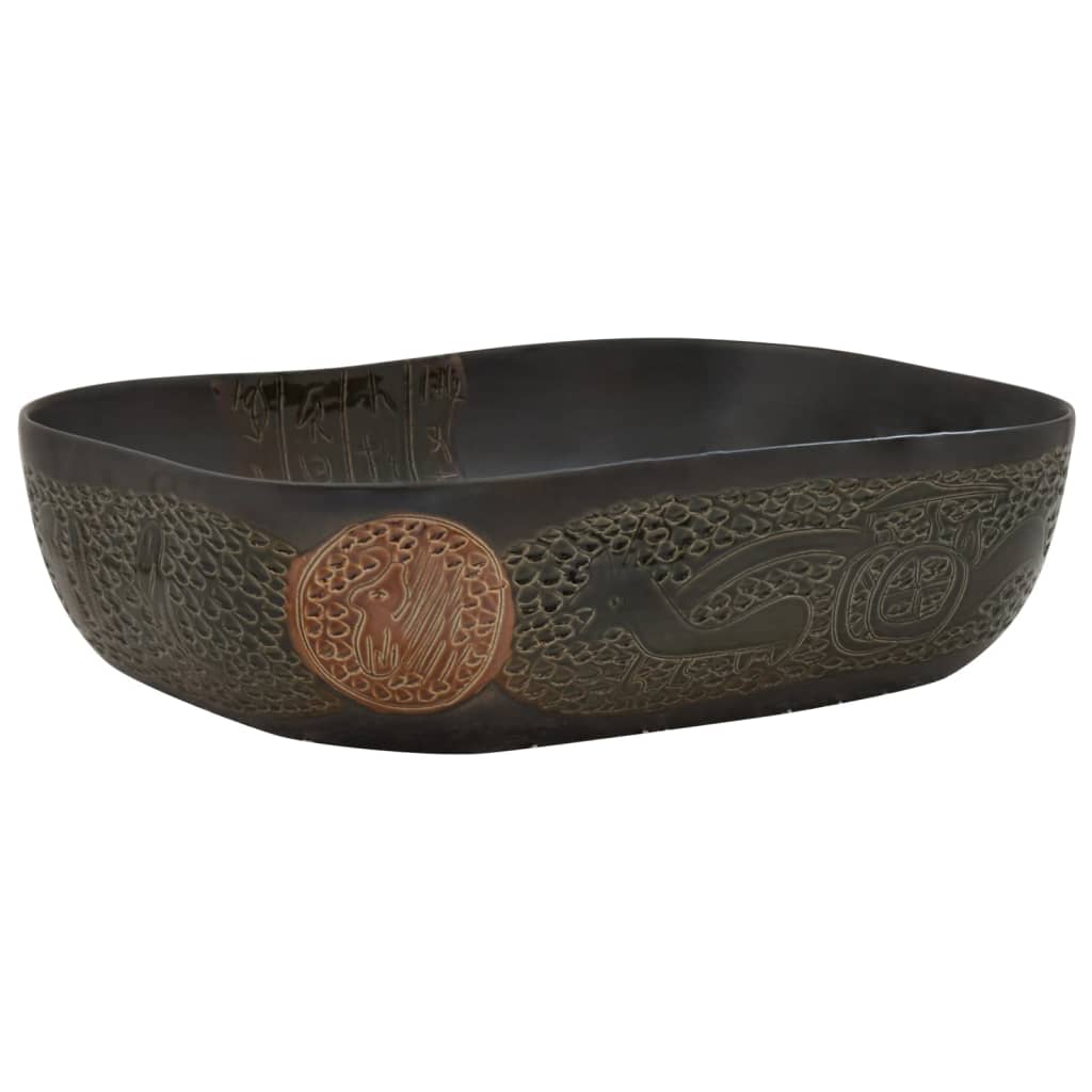 Vidaxl Strack Wasker Regant 48x37.5x13,5 cm ceramiczna czarna