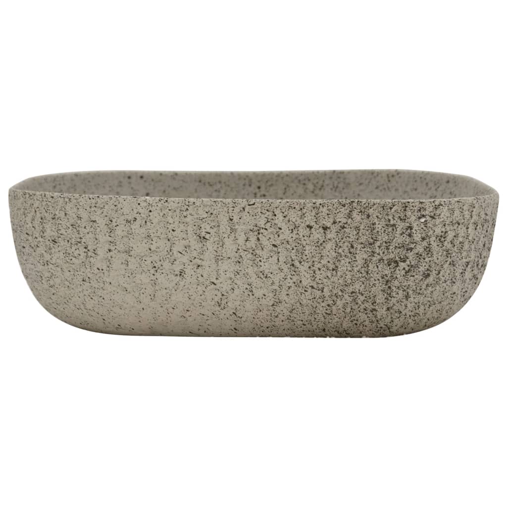 VIDAXL STRACK WASKER Rechteckige 48x37,5x13,5 cm Keramikgrau