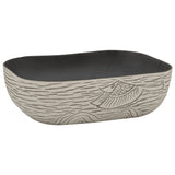 Vidaxl Stracht Wasbok Regant 48x37.5x13,5 cm Grey et noir en céramique et noir