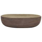 BIDAXL STRACTION Tvätt Ban Ovaal 59x40x14 cm keramisk sandfärgad och brun