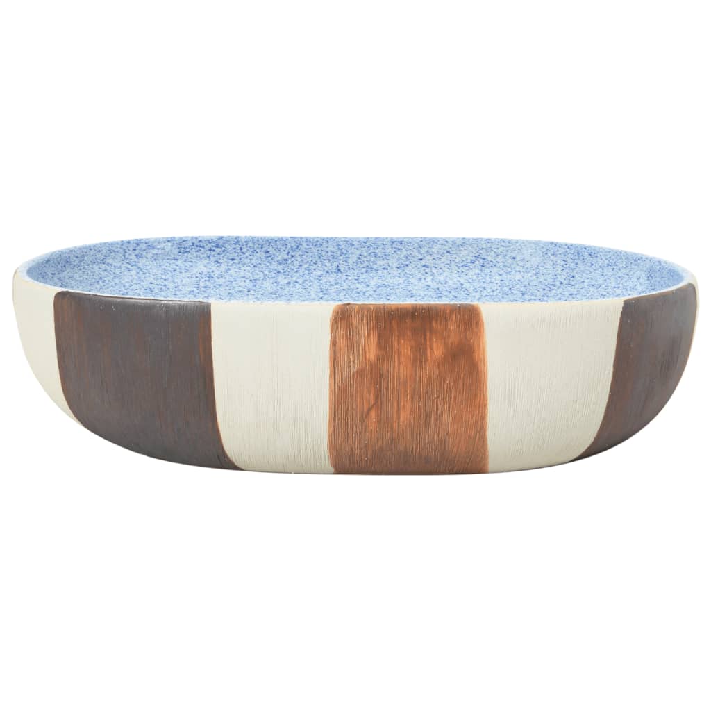 VidaXL Setup Wash Bang Oval 59x40x14 cm Ceramic Multi -colored