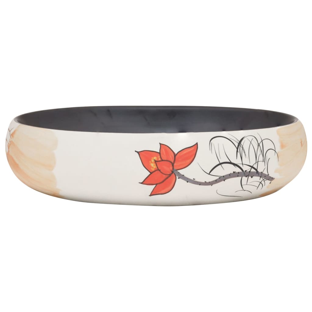 VidaXL STRACTION WASKER OVAAL 59x40x15 cm Ceramic multi -colored
