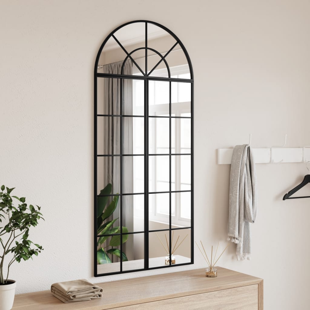 Vidaxl Wandspiegel Boog 60x130 cm Eisenschwarz