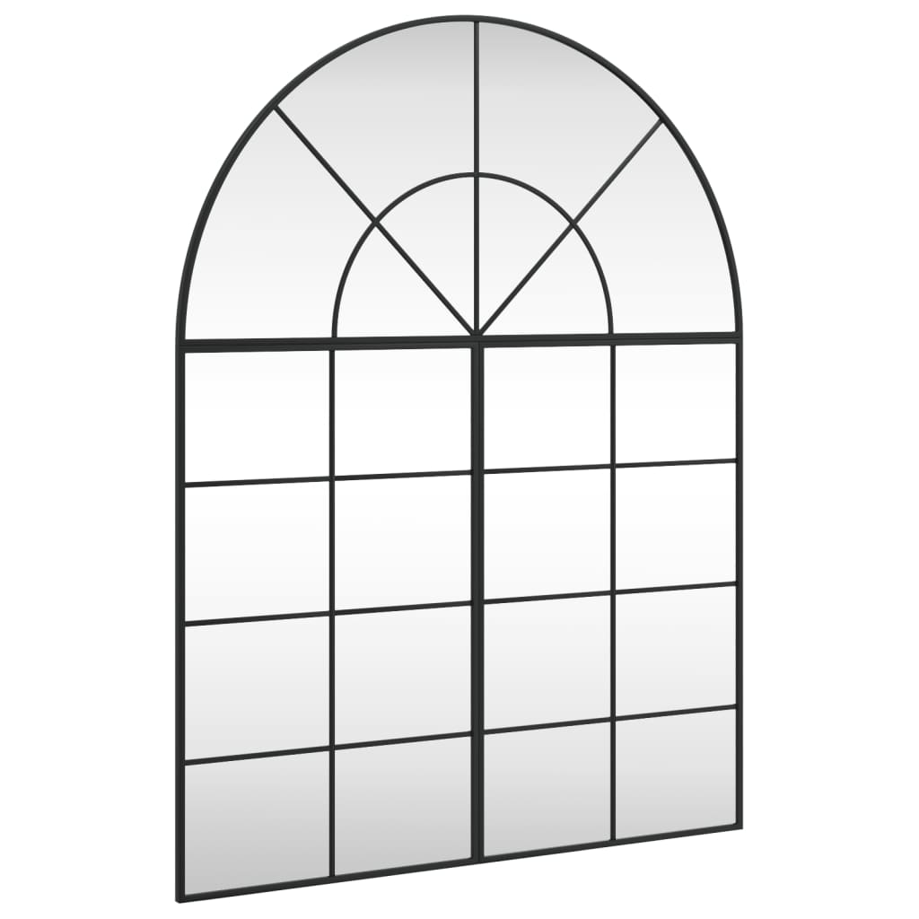 Vidaxl Mirror de pared boog 100x130 cm de hierro negro