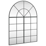Vidaxl Mirror de pared boog 100x130 cm de hierro negro