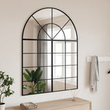 Vidaxl Mirror de pared boog 100x130 cm de hierro negro