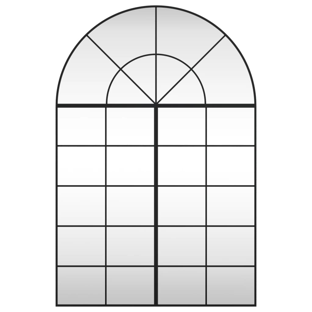 Vidaxl Wall Mirror Boog 100x150 cm järnsvart