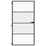 VidaXL inner door narrow 102.5x201.5 cm hardened glass and aluminum black