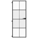 VidaXL inner door narrow 76x201.5 cm hardened glass and aluminum black