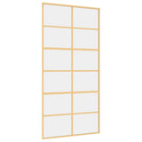 VIDAXL -Schiebetür 102,5 x 205 cm klares ESG -Glas- und Aluminiumgoldfarbe