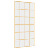 VIDAXL -Schiebetür 102,5 x 205 cm klares ESG -Glas- und Aluminiumgoldfarbe